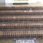 Clean Brick Steps after Pressure Washing